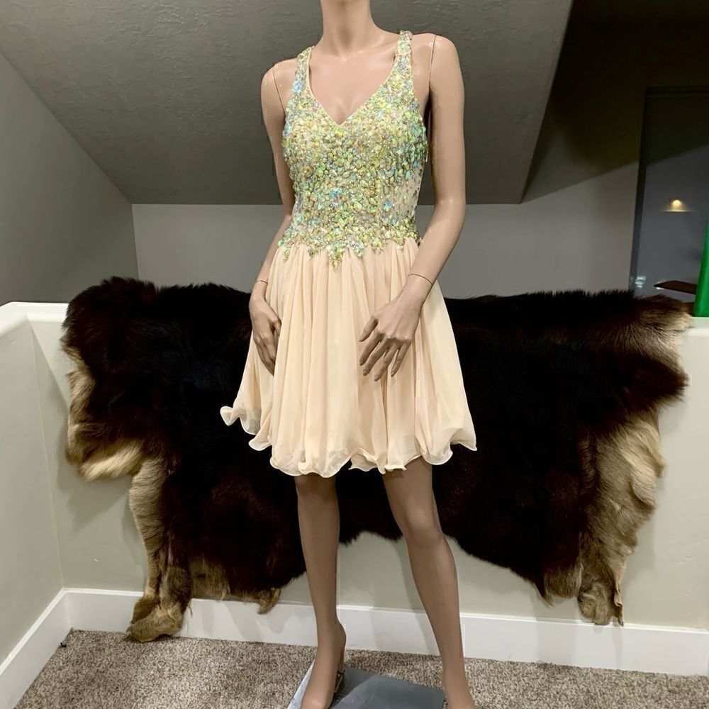 New Shinny  beads And Sequins Party Dress